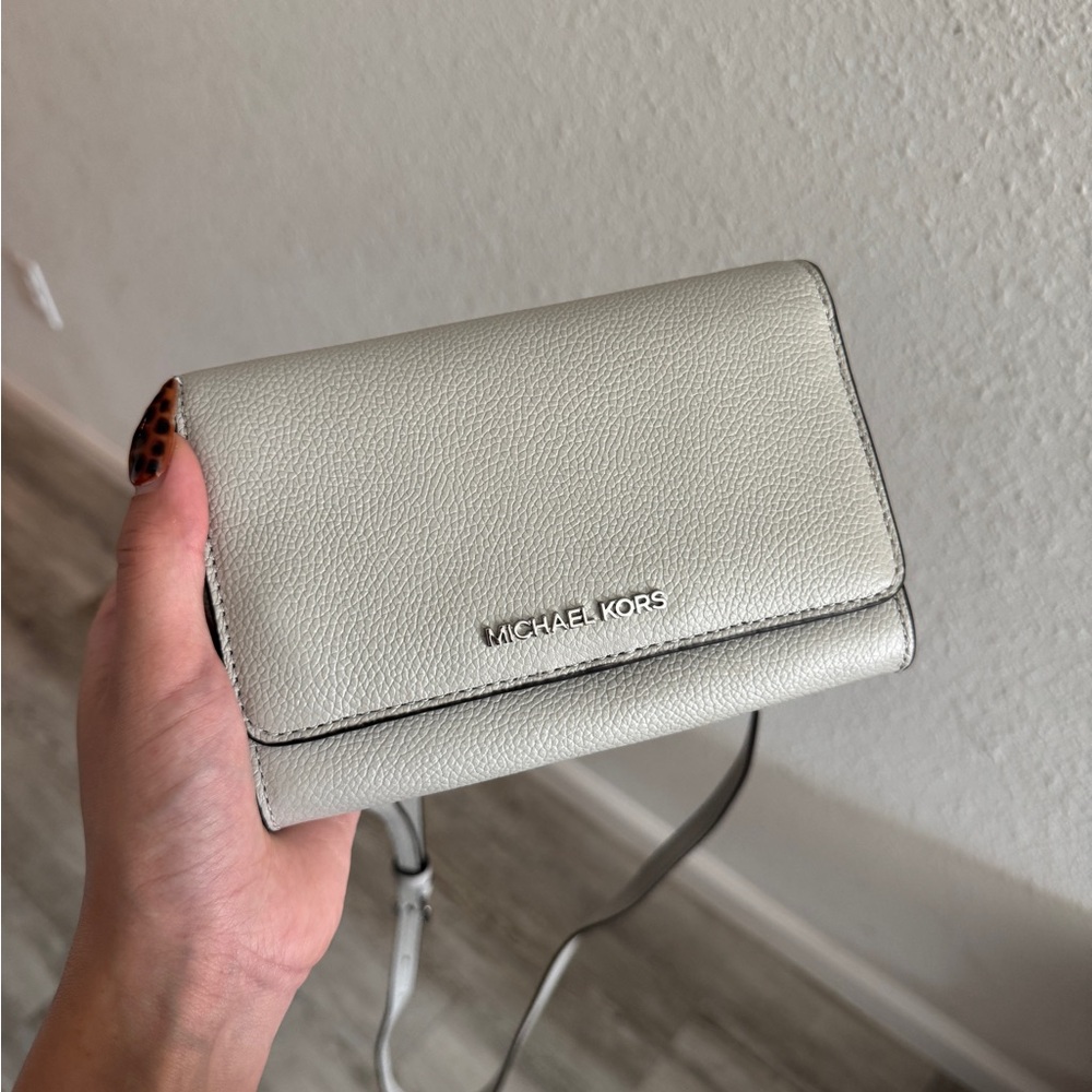 Michael Kors Light Grey Crossbody Bag
